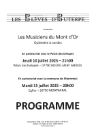 Les Eleves d’Euterpe concert Montmiral