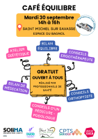 Affiche café équilibre St Michel sur Savasse 30.09.2025