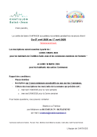 Informations aux parents