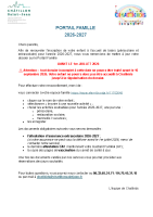 mise à jour espace famille 2026-2027